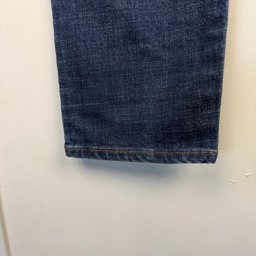 Lucky Brand 110 SLIM Blue Jeans Mens 34x32 Cotton STRETCH Dark Wash Denim - Picture 12 of 14